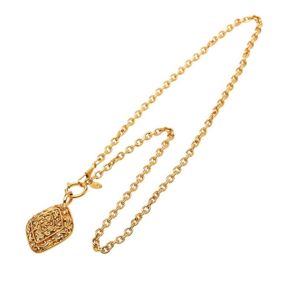 CHANEL Authentic Vintage Gold Logo Necklace - Picture 3 of 6